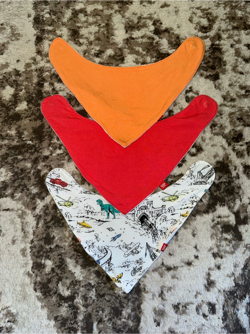 Magnetic Me Red Baby Bibs with White Terry Lining